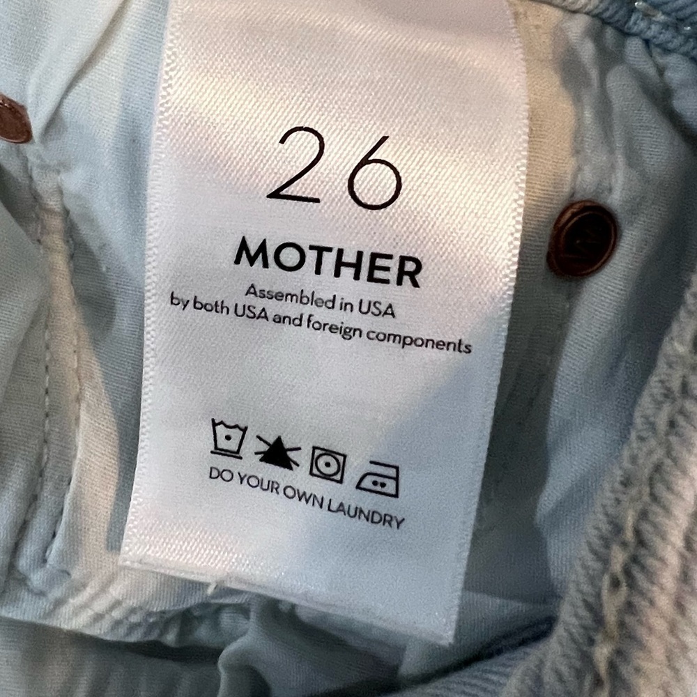 MOTHER The Pixie Tomcat Ankle Jeans in the "Pina Colada Paradise" Size 26 - Picture 13 of 15
